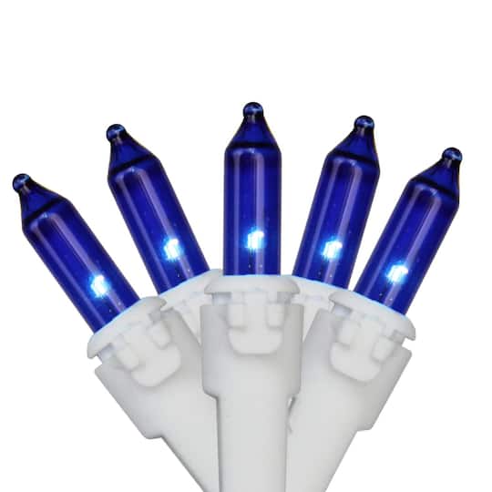 100ct. Mini Christmas String Lights with White Wire By Northlight in Blue | 20.25 ft | Michaels®